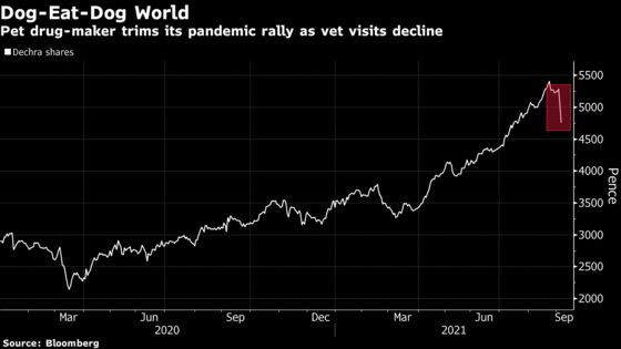 Easing Lockdown Pet Craze Sends Dechra Down Most in Three Years