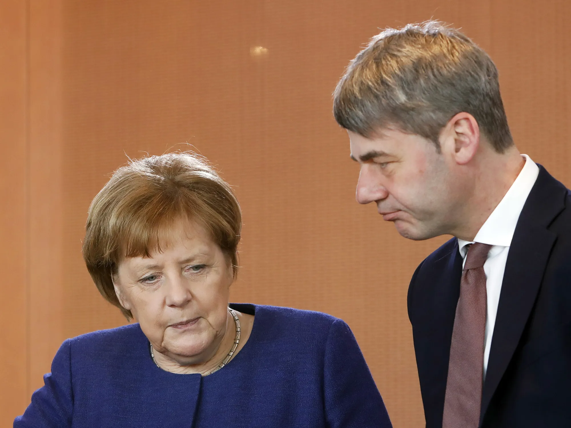 Angela Merkel and Jan Hecker.