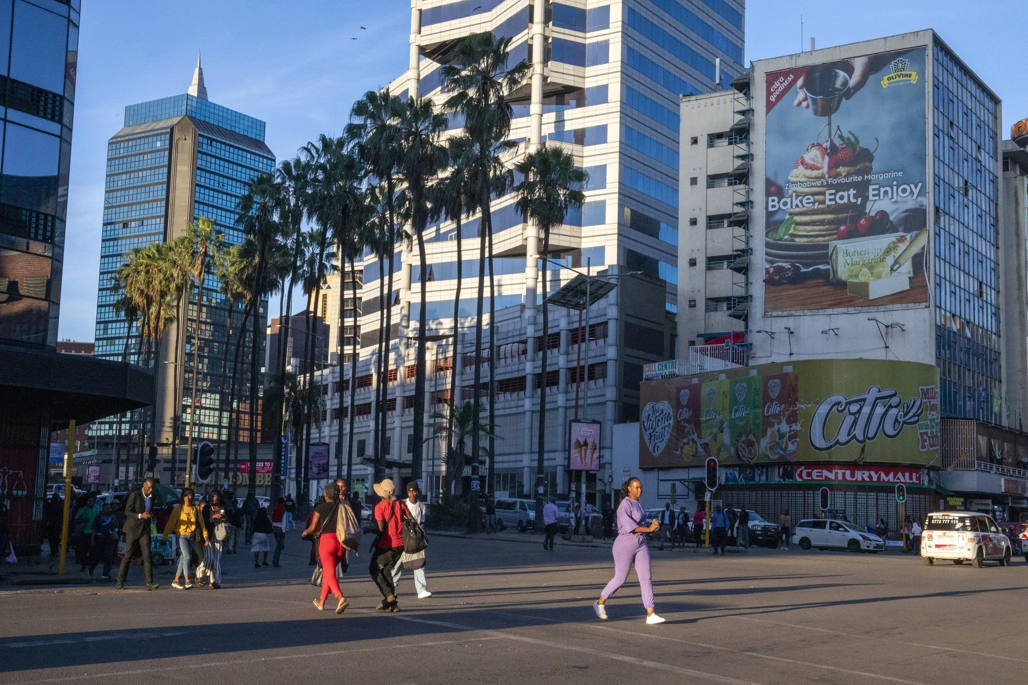 The central business district of Harare.
