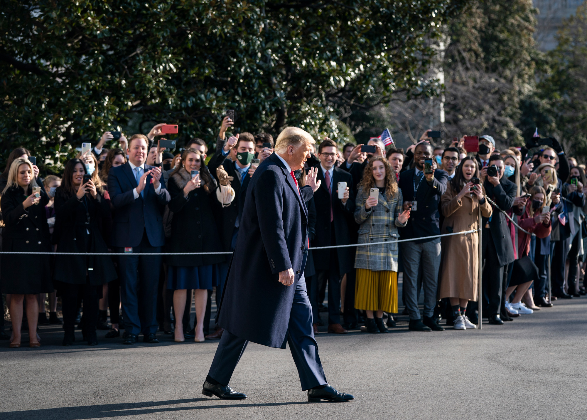 President Trump visits the White House for the border