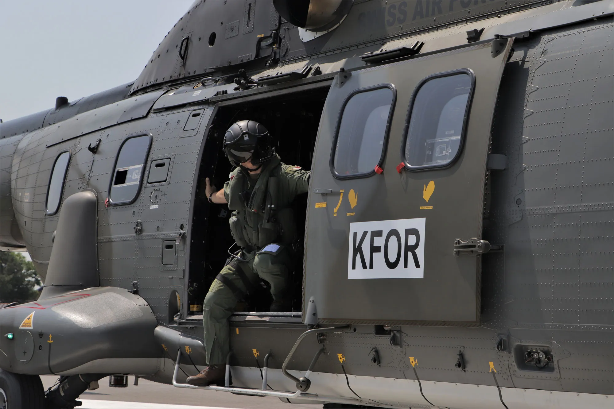 NATO forces perform an air patrol near Mitrovica, Kosovo.