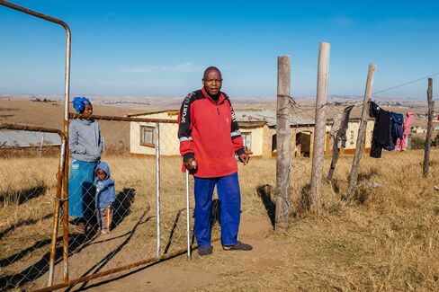 Landile Qebula with his family in Eastern Cape.