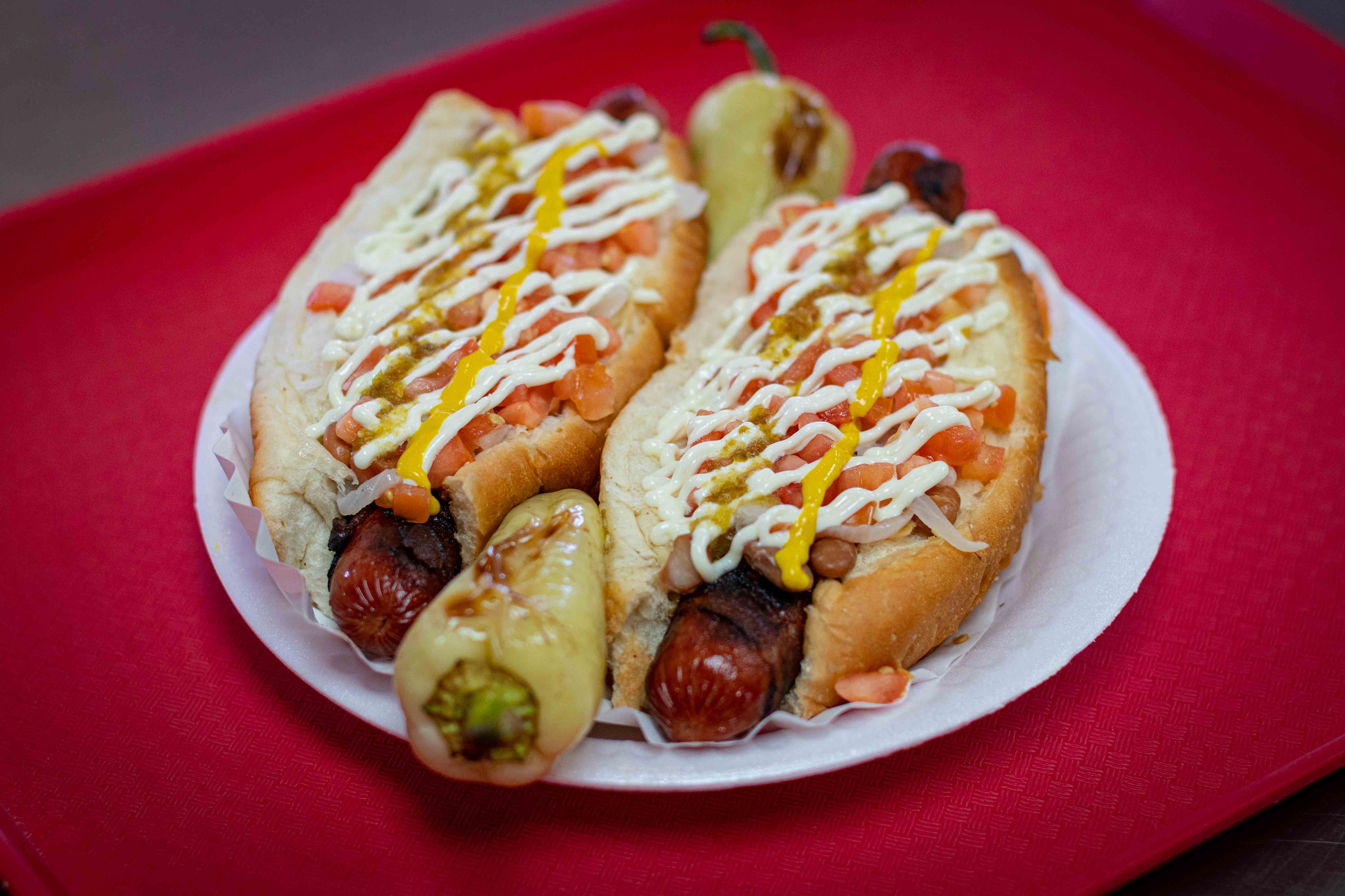 Ultimate Gourmet Hot Dog: Mustard Aioli, Pickled Onions