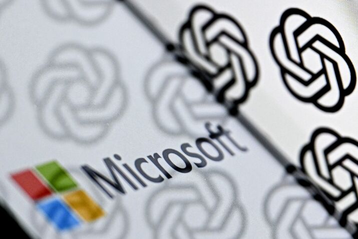The Microsoft and ChatGPT logos.