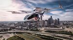 Rendering of Eve Urban Air Mobility’s zero-emission and low-noise electric vertical takeoff and landing aircraft.