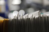 Letters stand stacked on a conveyor belt at a Swiss Post International Holding AG letter sorting center in Harkingen, Switzerland, on Thursday, Aug. 21, 2018. The Swiss post office has seen the number of packages from abroad rise 10 percent this year, according to Oliver Flueeler, a spokesman for Swiss Post.