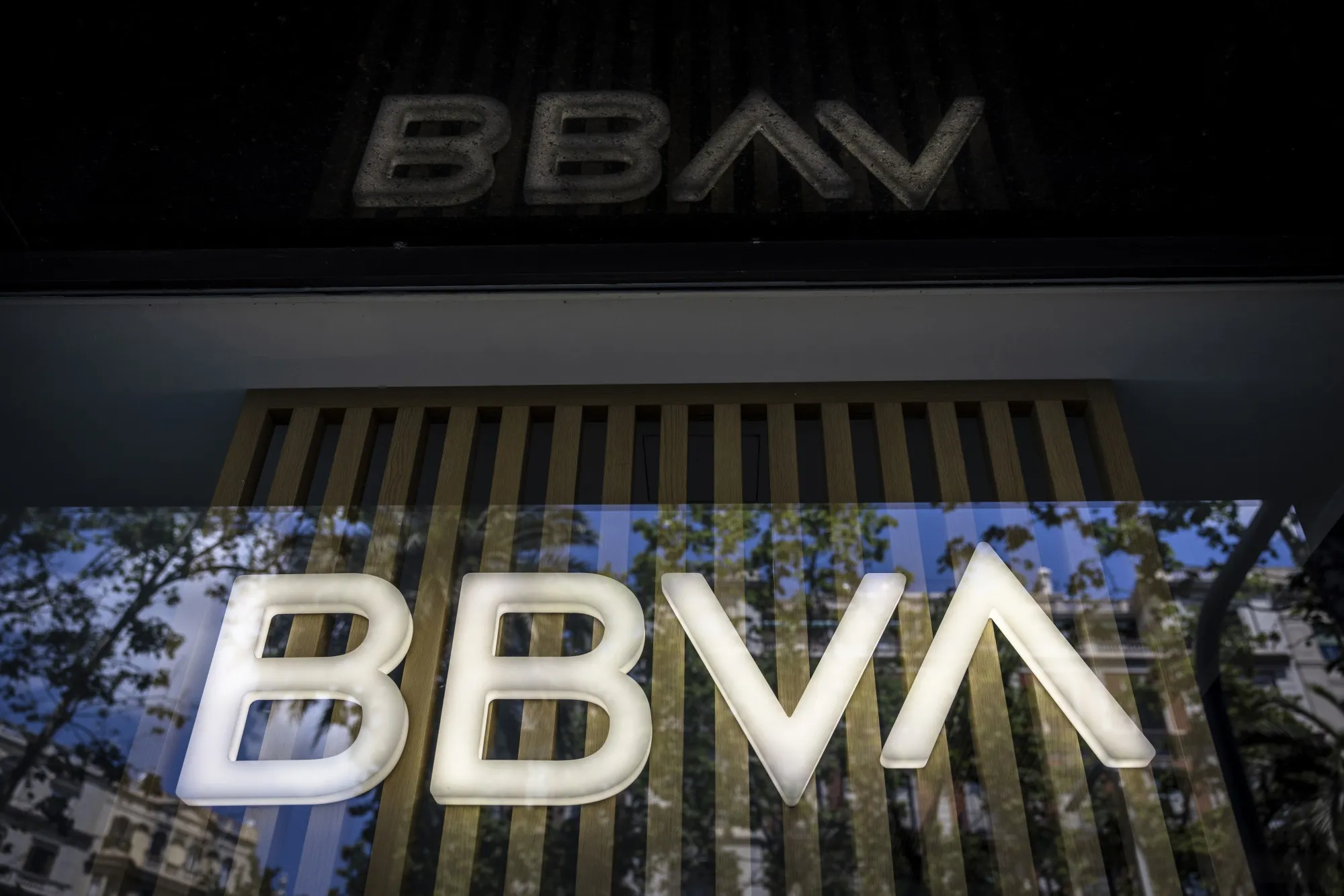 A BBVA bank branch in Barcelona.