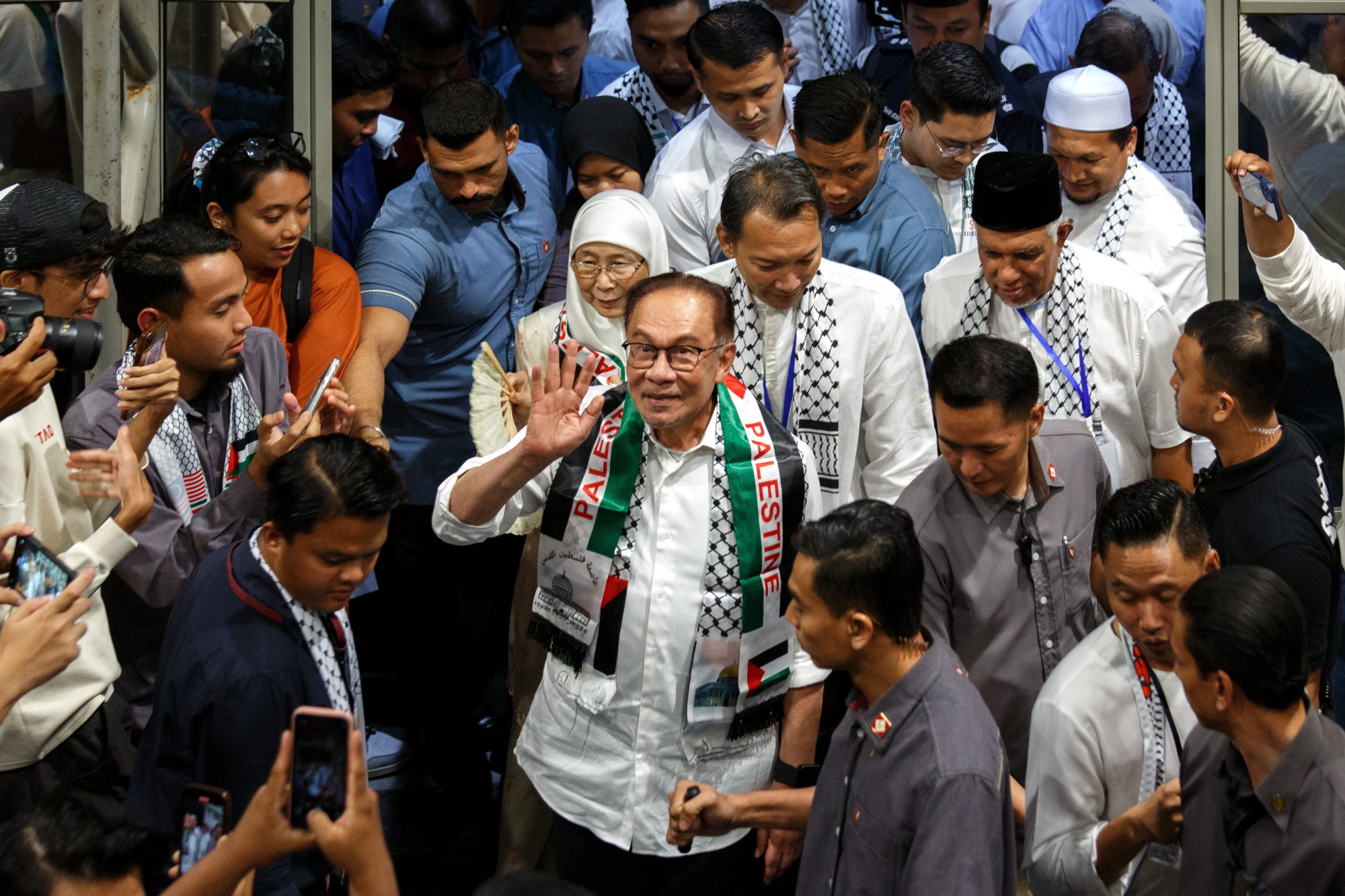 Malaysia Prime Minister Anwar Ibrahim Attends Pro-Palestinian Rally