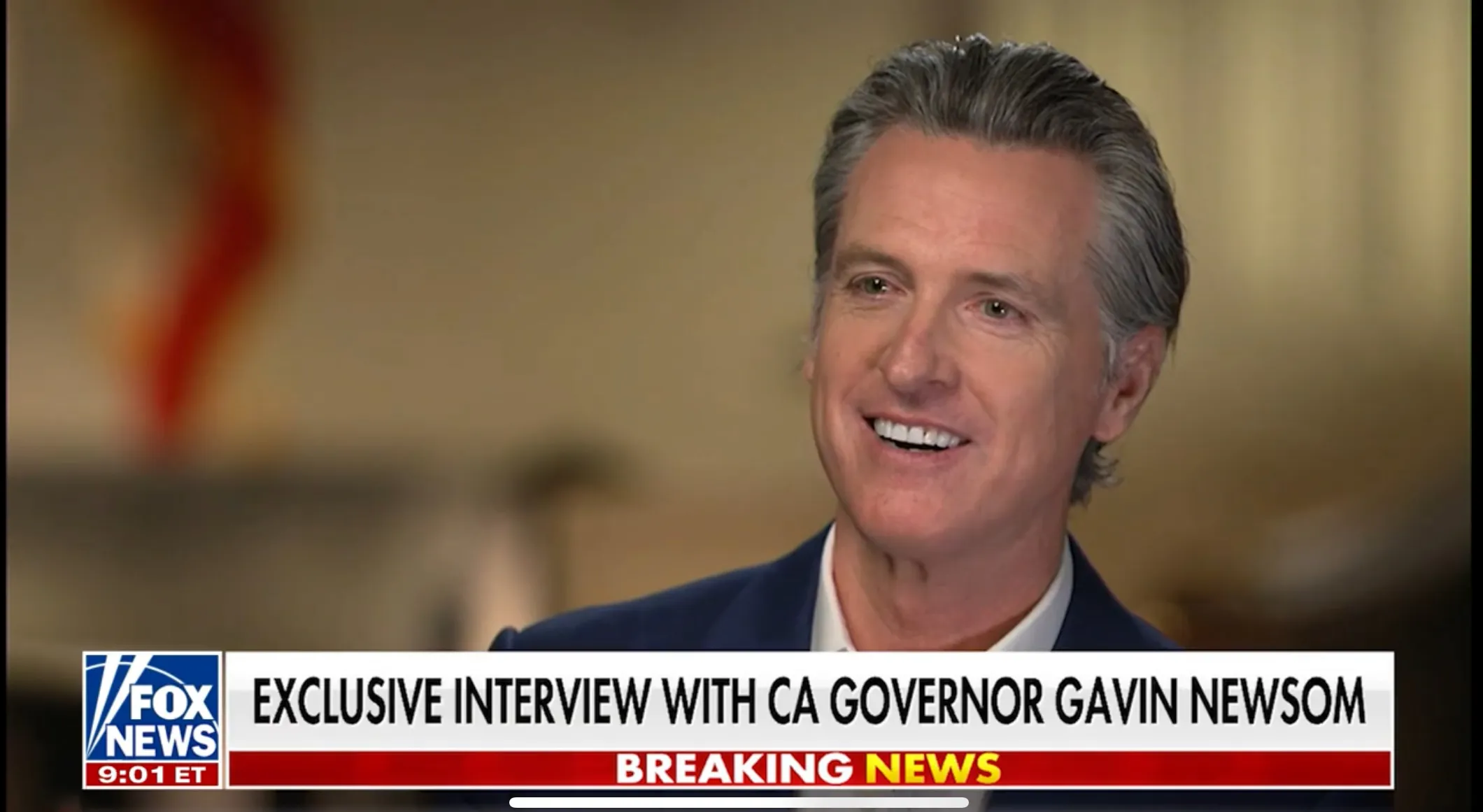 Newsom on FOX News.