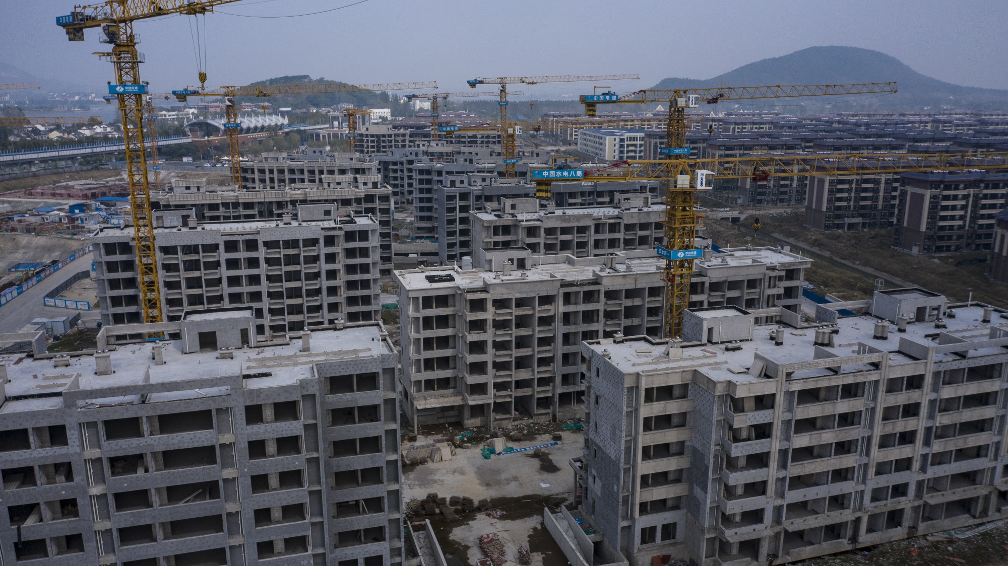 An unfinished China Evergrande Group project near Nanjing, China, in&nbsp;October.