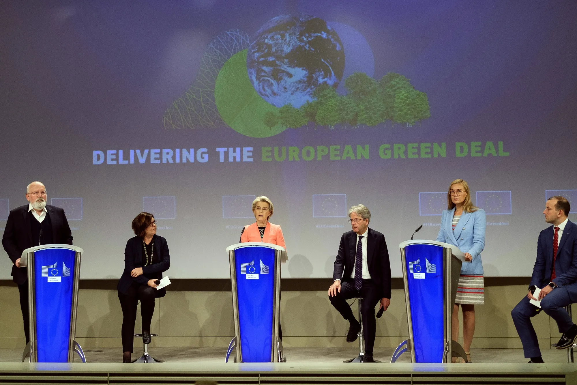 The European Union&nbsp;unveils a landmark climate plan in Brussels.