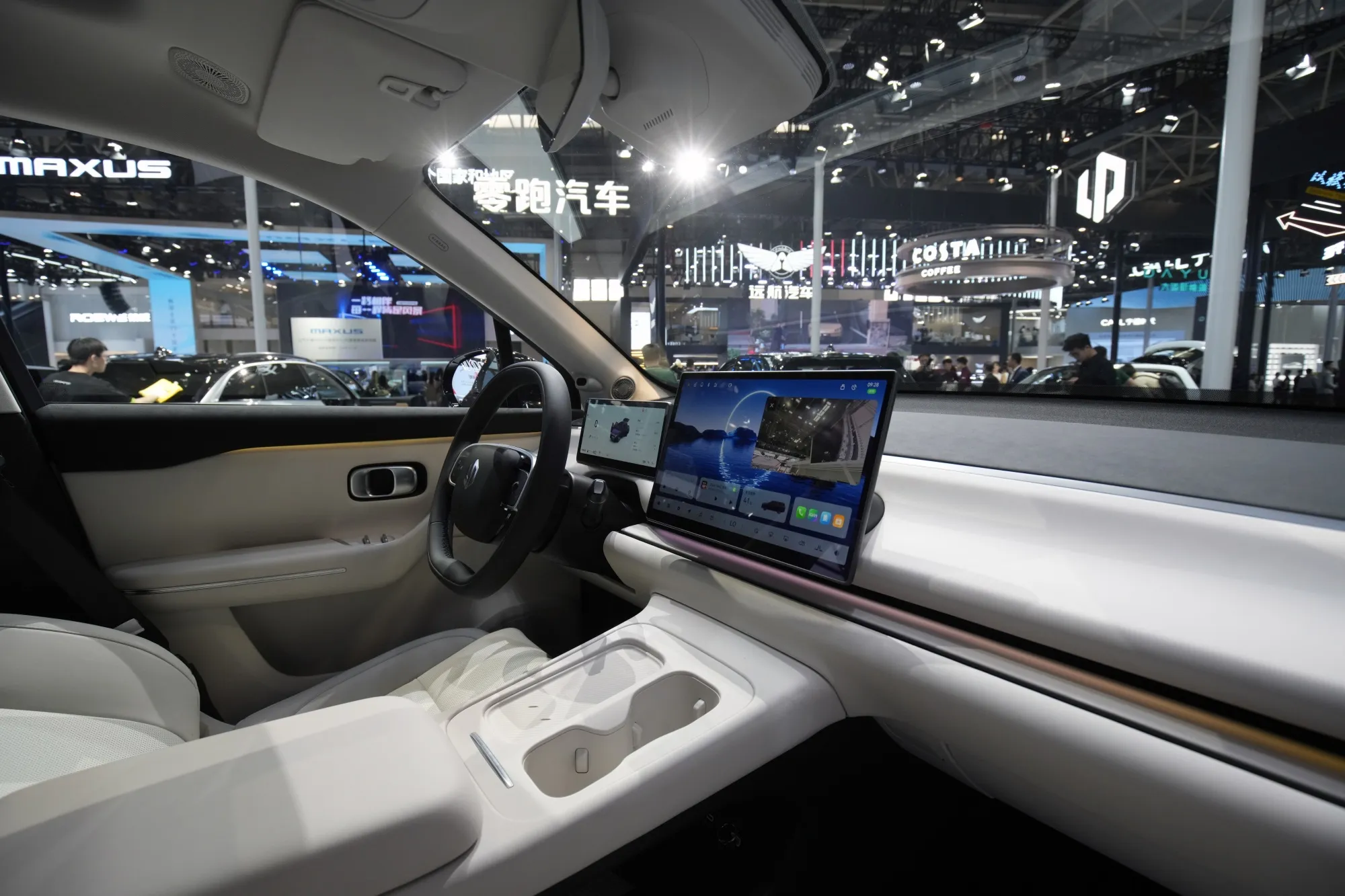 A Leapmotor C16 electric sport utility vehicle during the Beijing Auto Show.