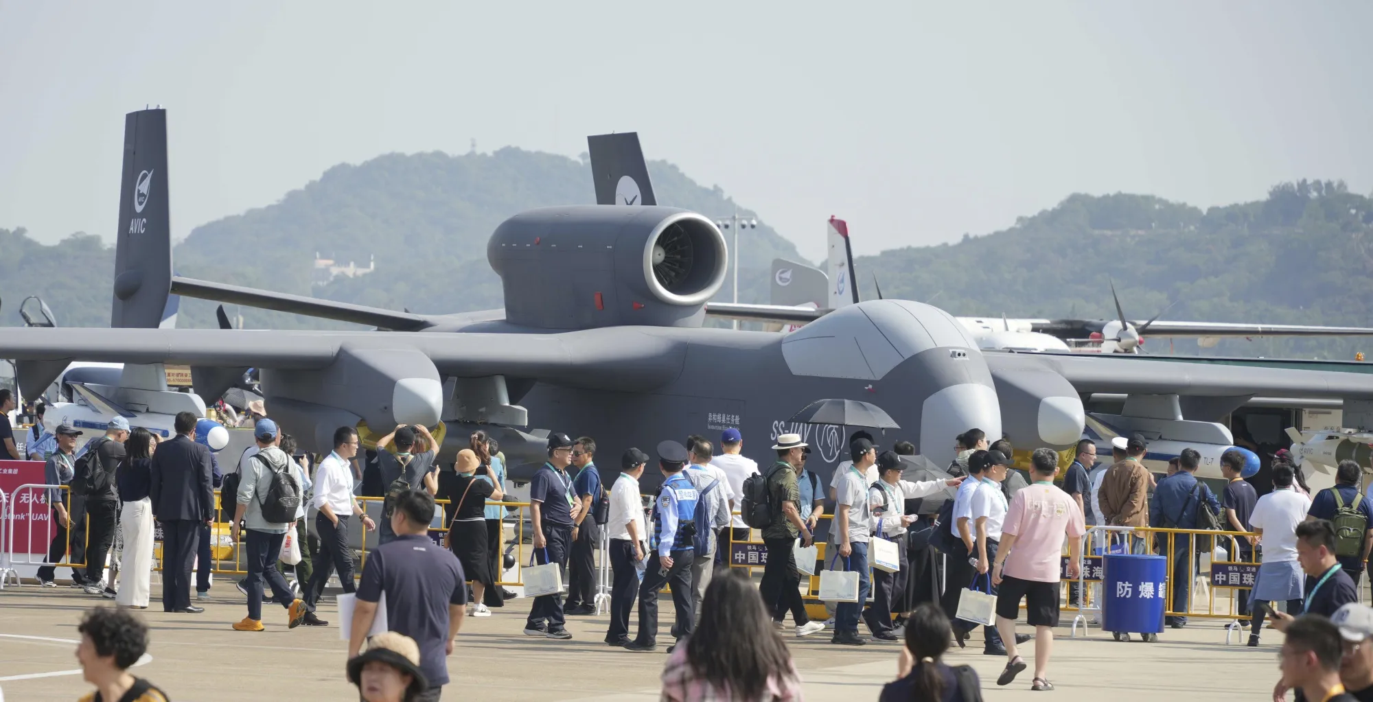 The Jiutian exhibited in Zhuhai, China, in 2024.