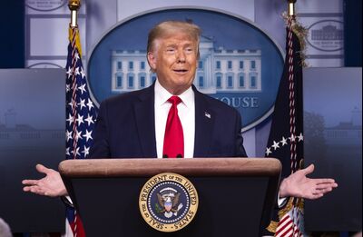 President Trump Holds News Conference In Brady Press Briefing Room
