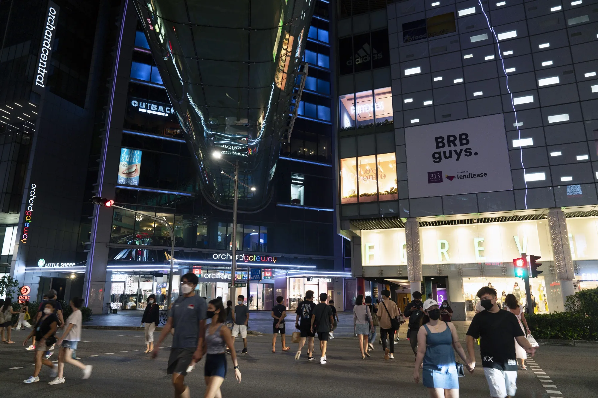 Outside a shopping mall on Orchard Road in Singapore on June 5.