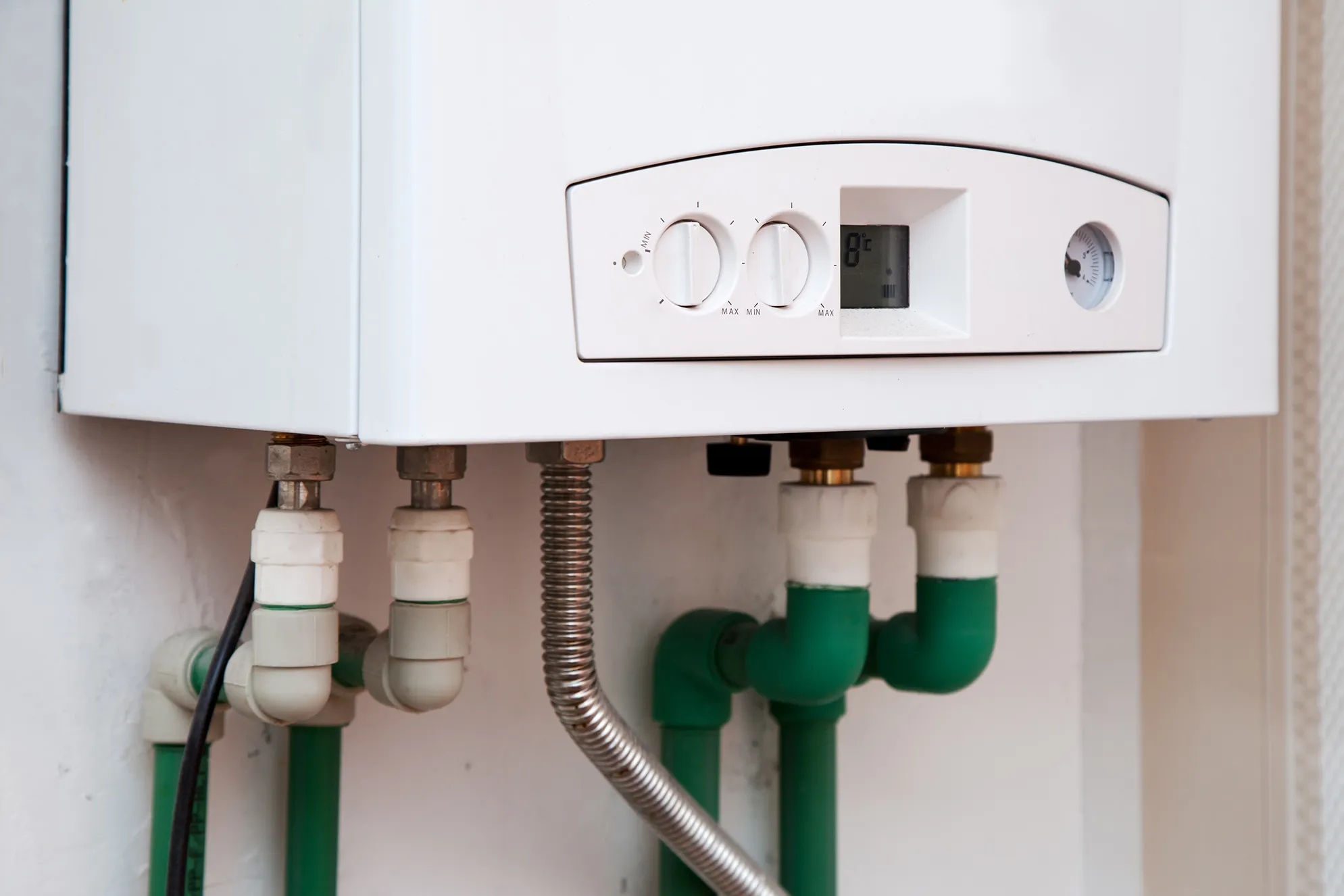 complete white color boiler system
