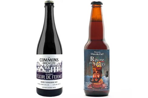 From left: The Commons’ Fleur de Ferme; Dieu du Ciel!’s Route des Épices.