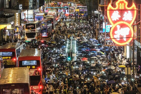 Protests Erupt in Central Hong Kong on Movement’s Anniversary