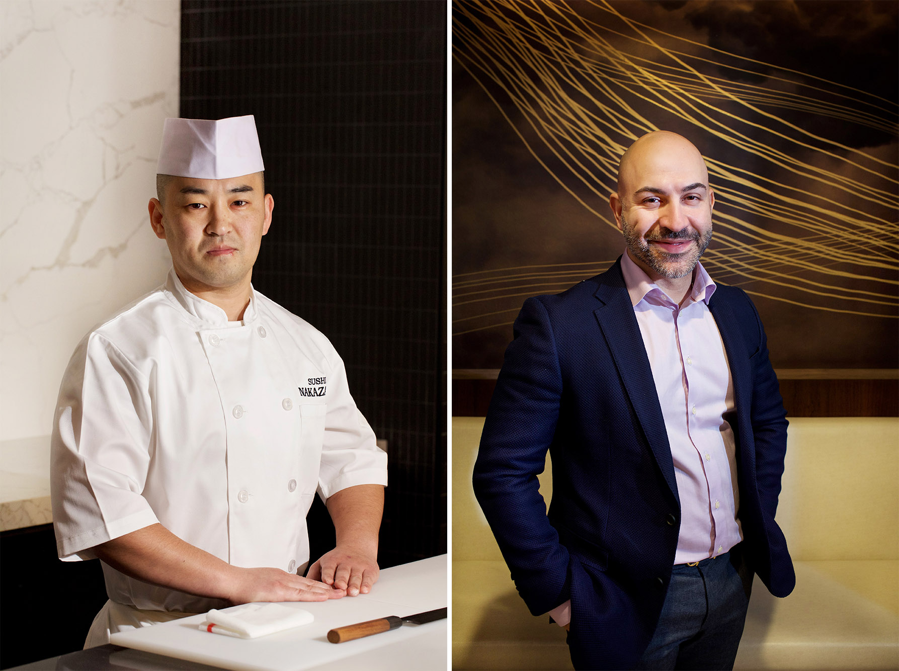 Chef Masaaki Uchino and owner Alessandro Borgognone.