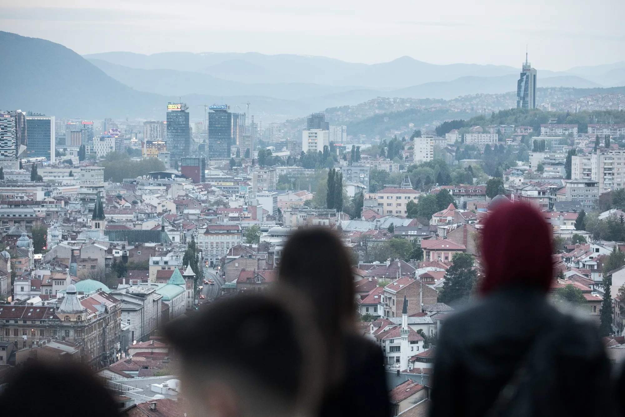 The city skyline in Sarajevo, Bosnia.