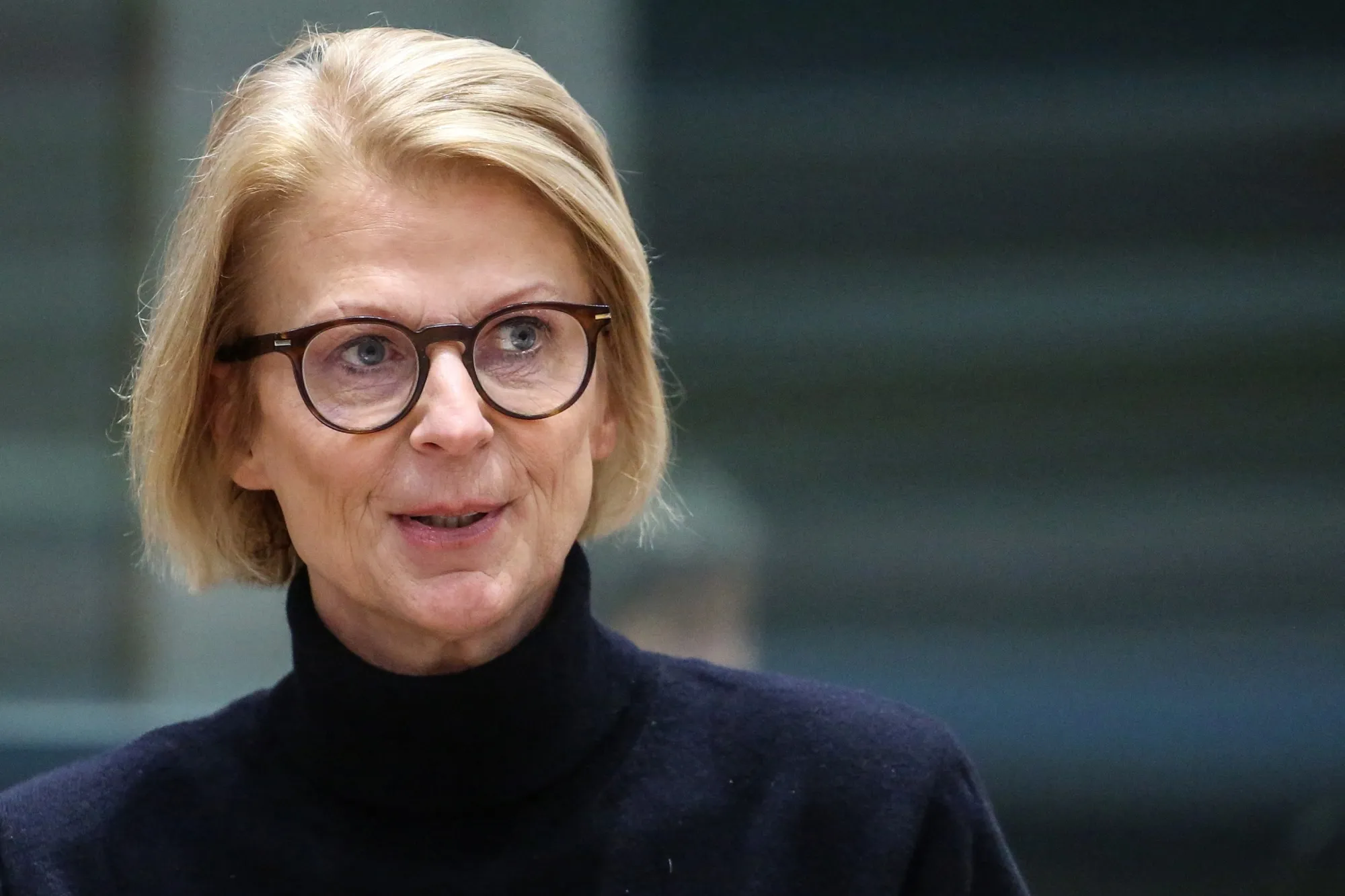 Elisabeth Svantesson, Sweden's finance minister, during a Eurogroup meeting at the European Council headquarters in Brussels, Belgium, on Monday, Dec. 5, 2022. German Finance Minister Christian Lindner rejected a proposal from the European Union's executive arm to negotiate debt rules individually with member states.