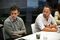 Dennis Woodside, chief operating officer of Dropbox Inc., left, and Drew Houston, chief executive officer and co-founder of Dropbox Inc.