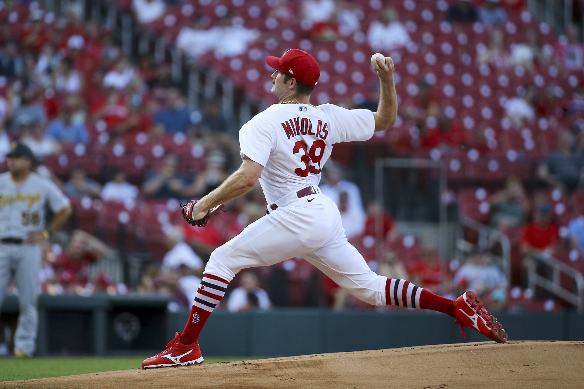 Starting pitcher Miles Mikolas of the St. Louis Cardinals throws in News  Photo - Getty Images