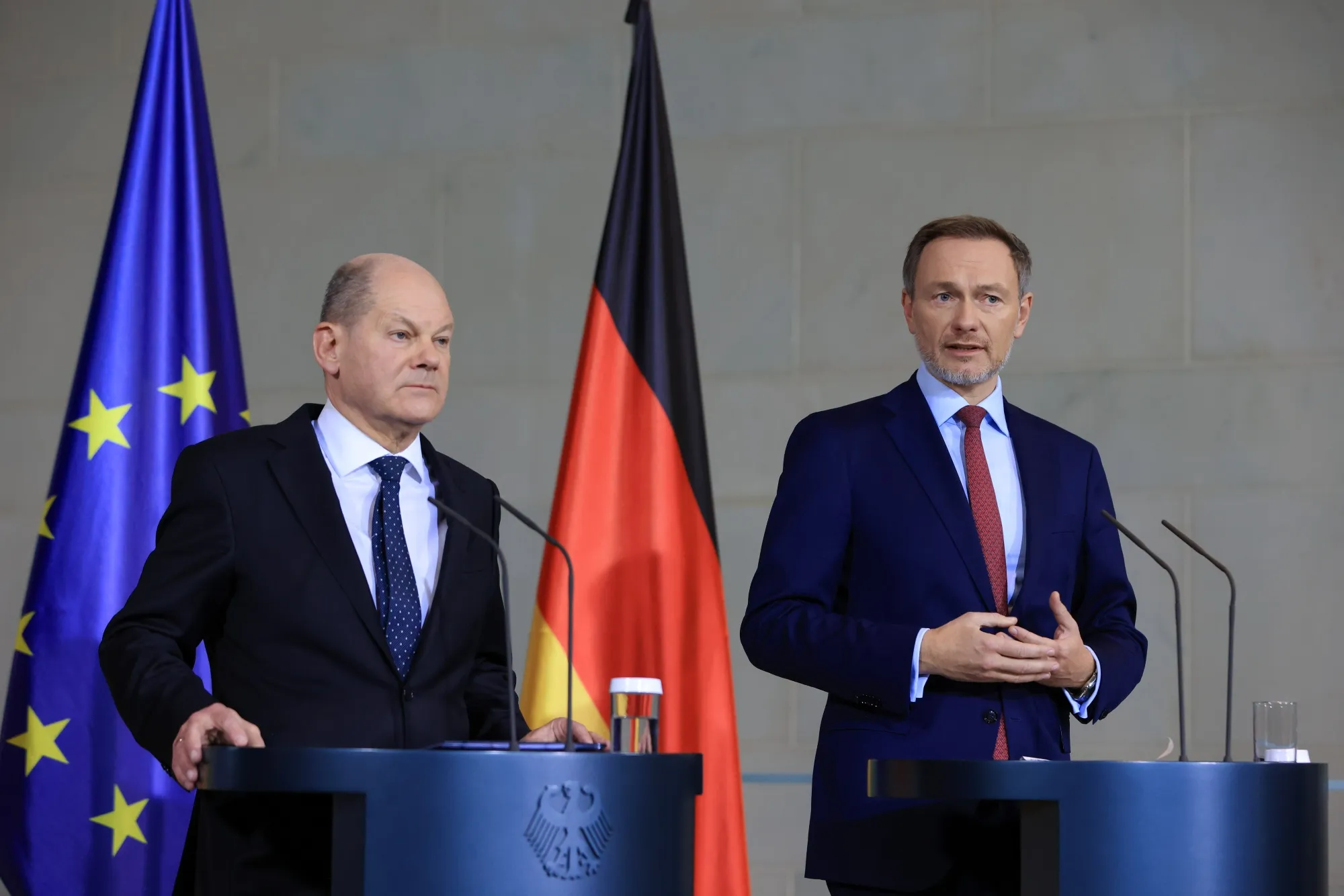 Olaf Scholz and Christian Lindner.