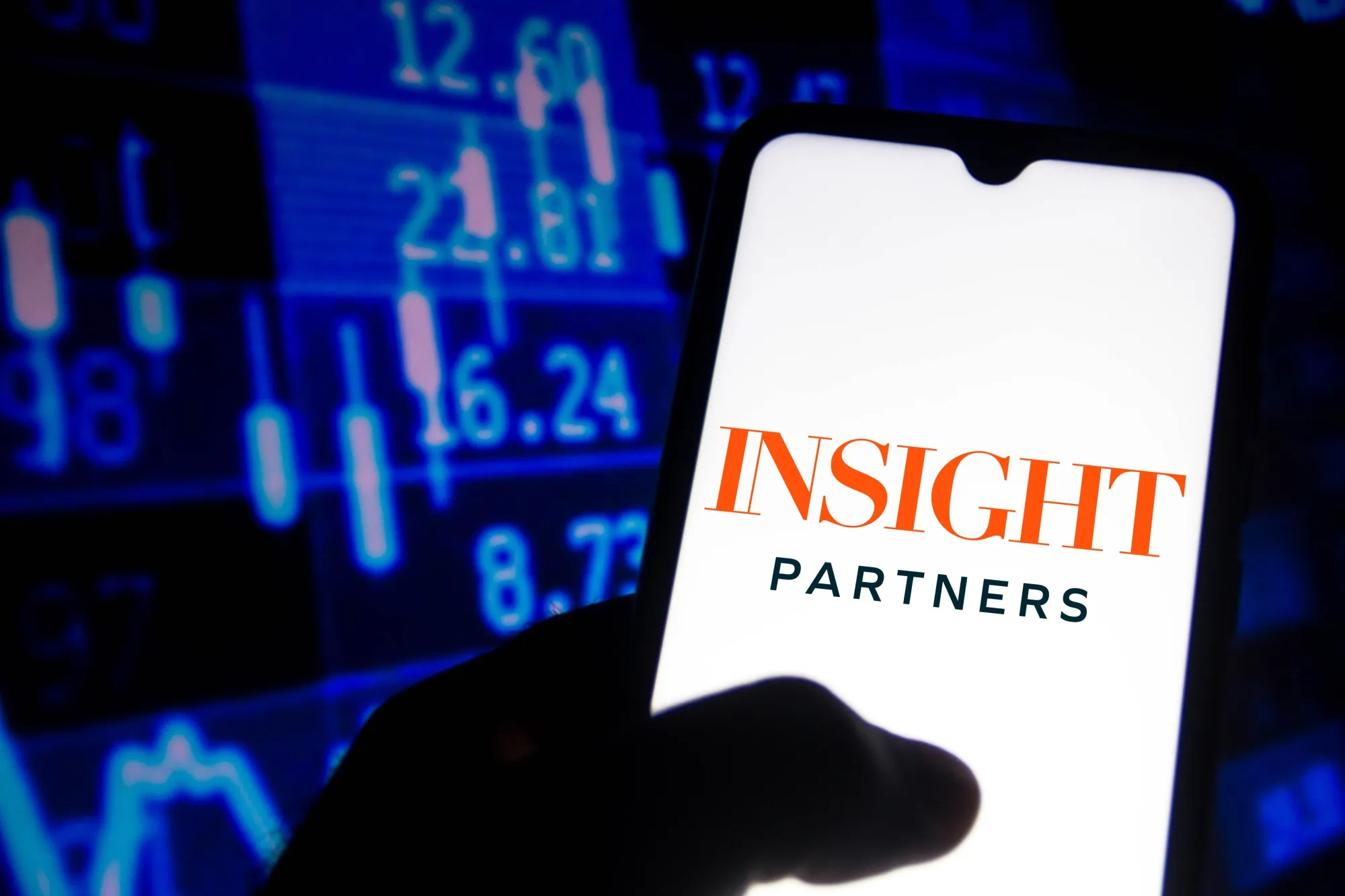 In this photo illustration the Insight Partners logo seen