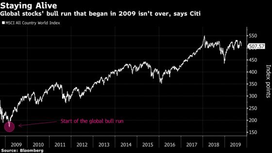 Bull Run in Global Equities Is Old But Not Dead, Citigroup Says
