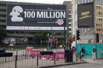 A gambling advertisment billboard near central Birmingham, UK.
