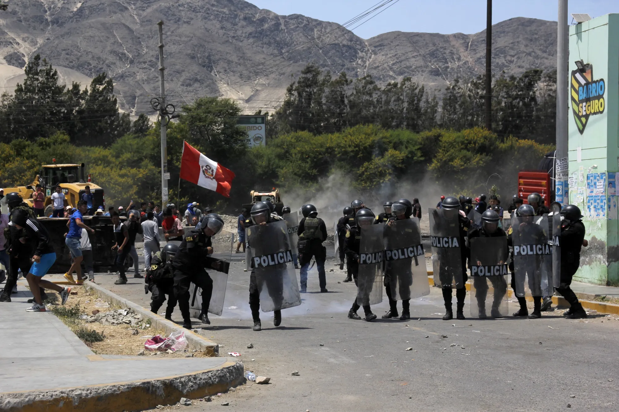 Protests in Trujillo, Peru.