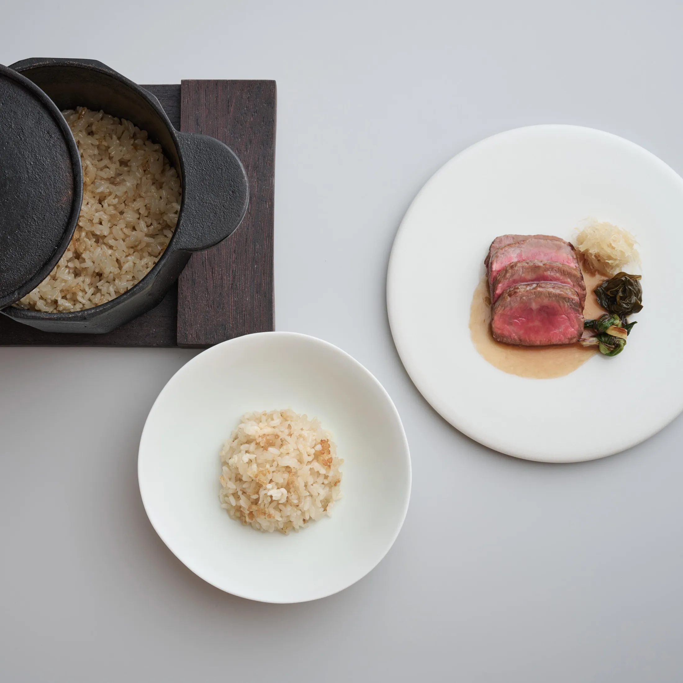 Beef with rice from Mosu in Seoul, the only three star restaurant in South Korea.&nbsp;