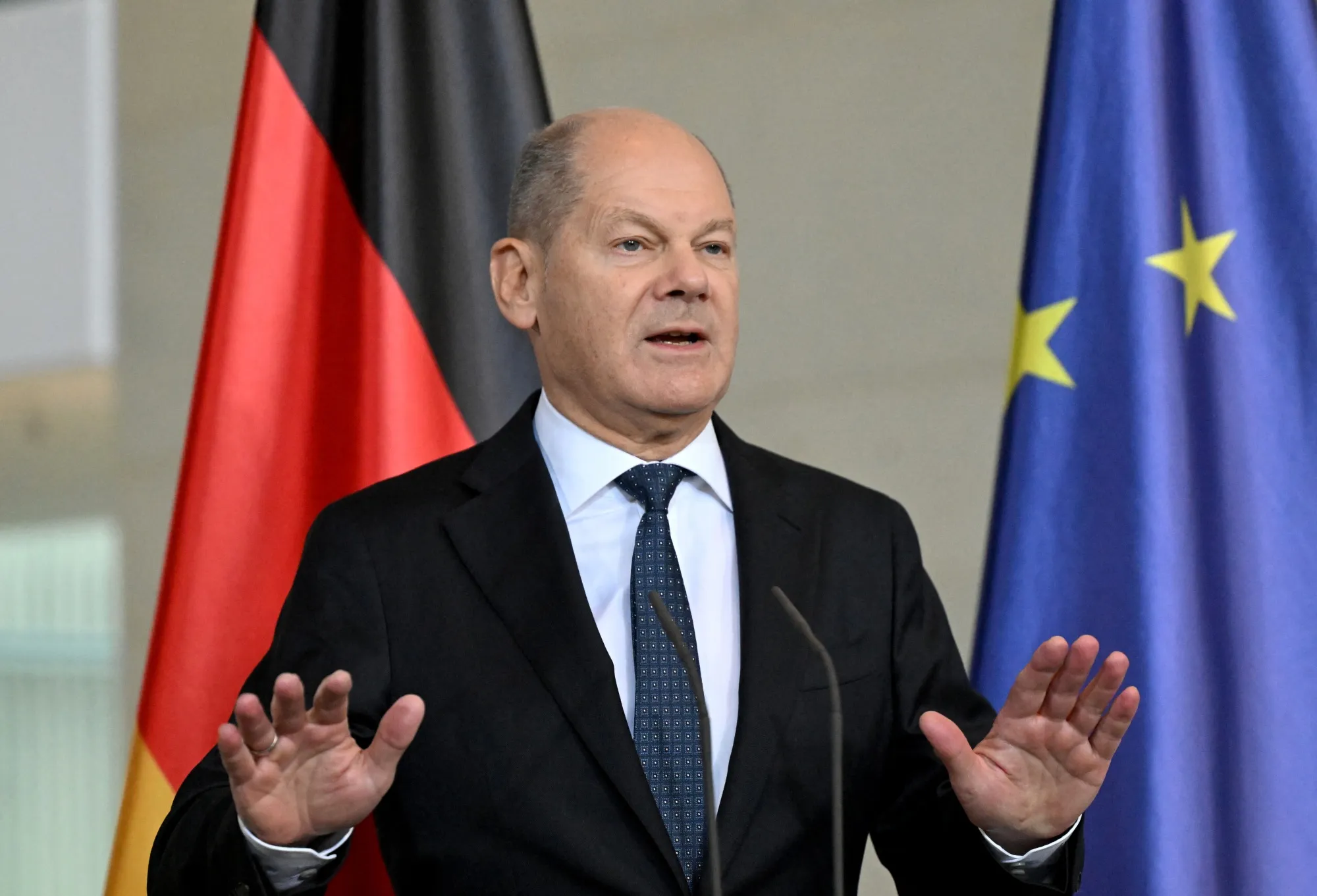 Olaf Scholz&nbsp;in Berlin on Jan. 17.