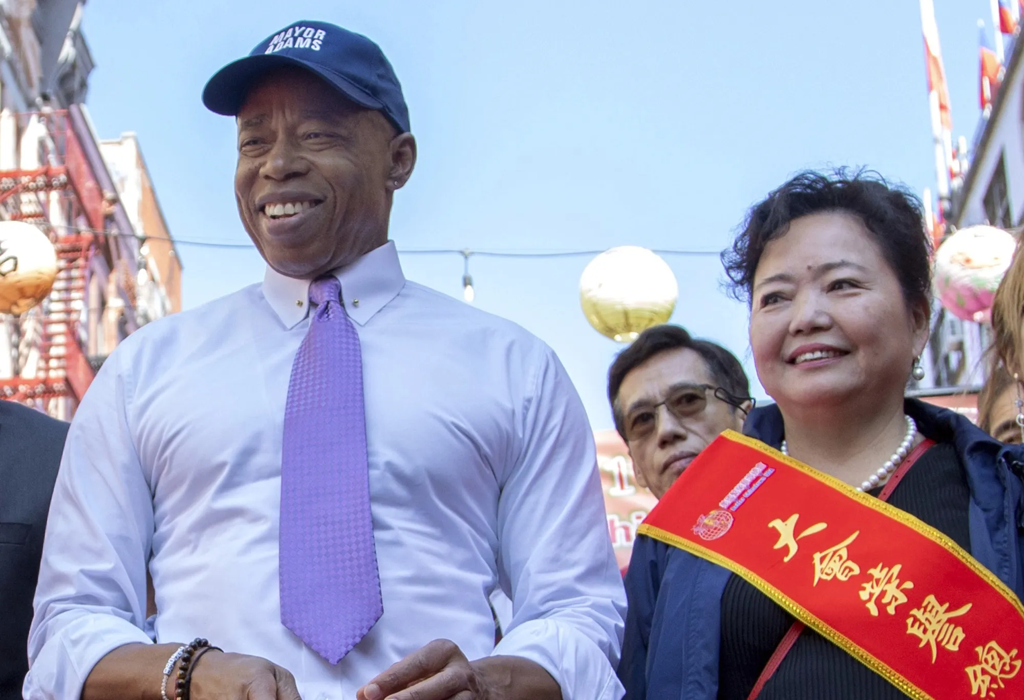 New York Mayor Eric Adams and Winnie Greco&nbsp;in New York,&nbsp;in a photo provided by the New York Mayoral Photography Office, in 2023.&nbsp;