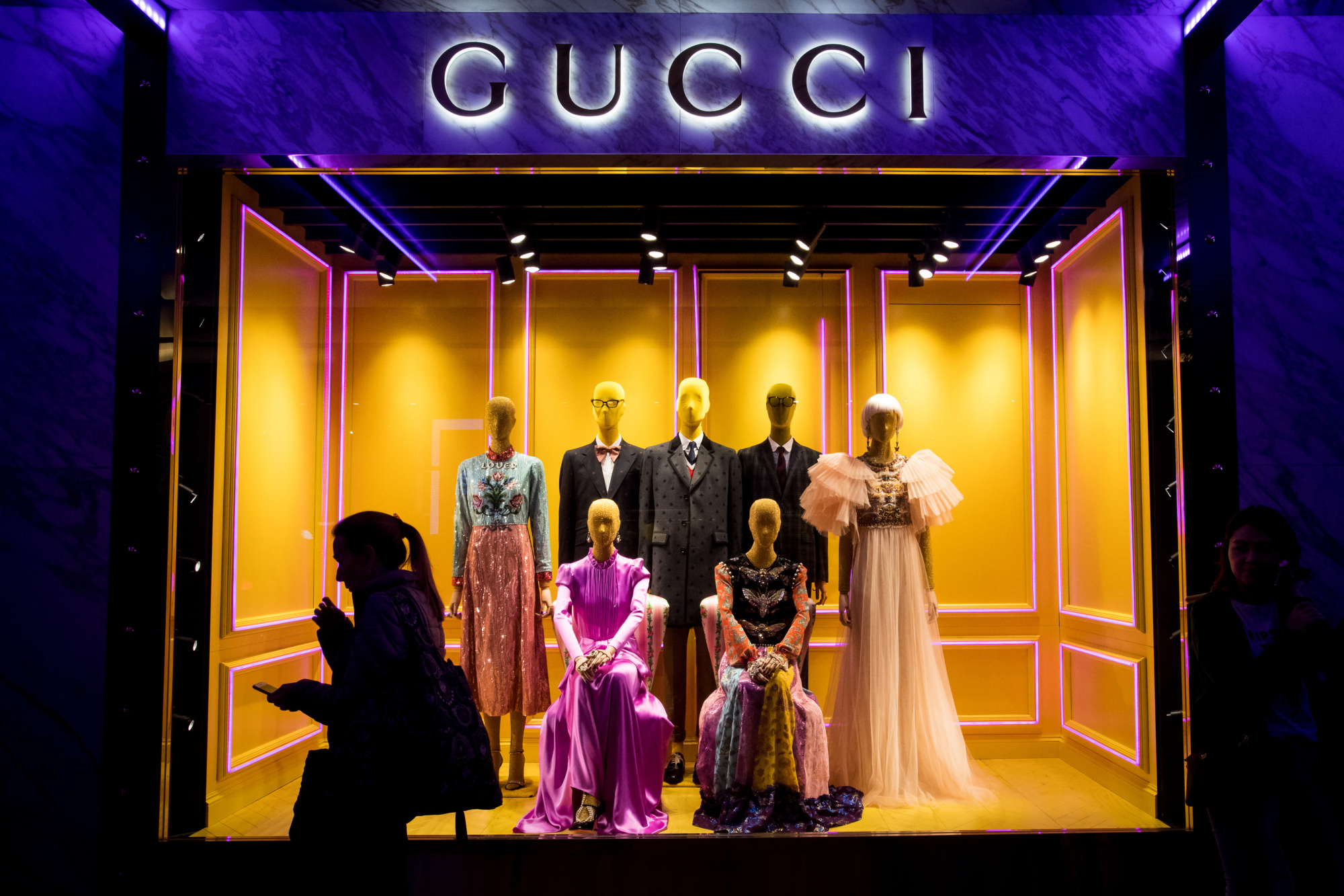 A Gucci window is seen as part of the World Fashion Window Displays News  Photo - Getty Images