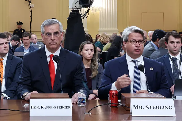 Just doing their job: Georgia officials Brad Raffensperger and Gabriel Sterling.