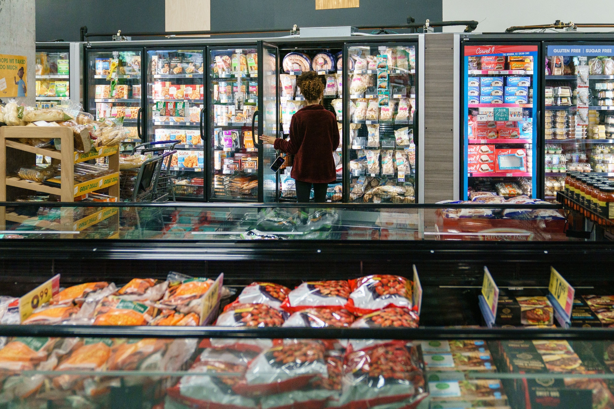 A shopper at a Kroger supermarket in Atlanta, Georgia.