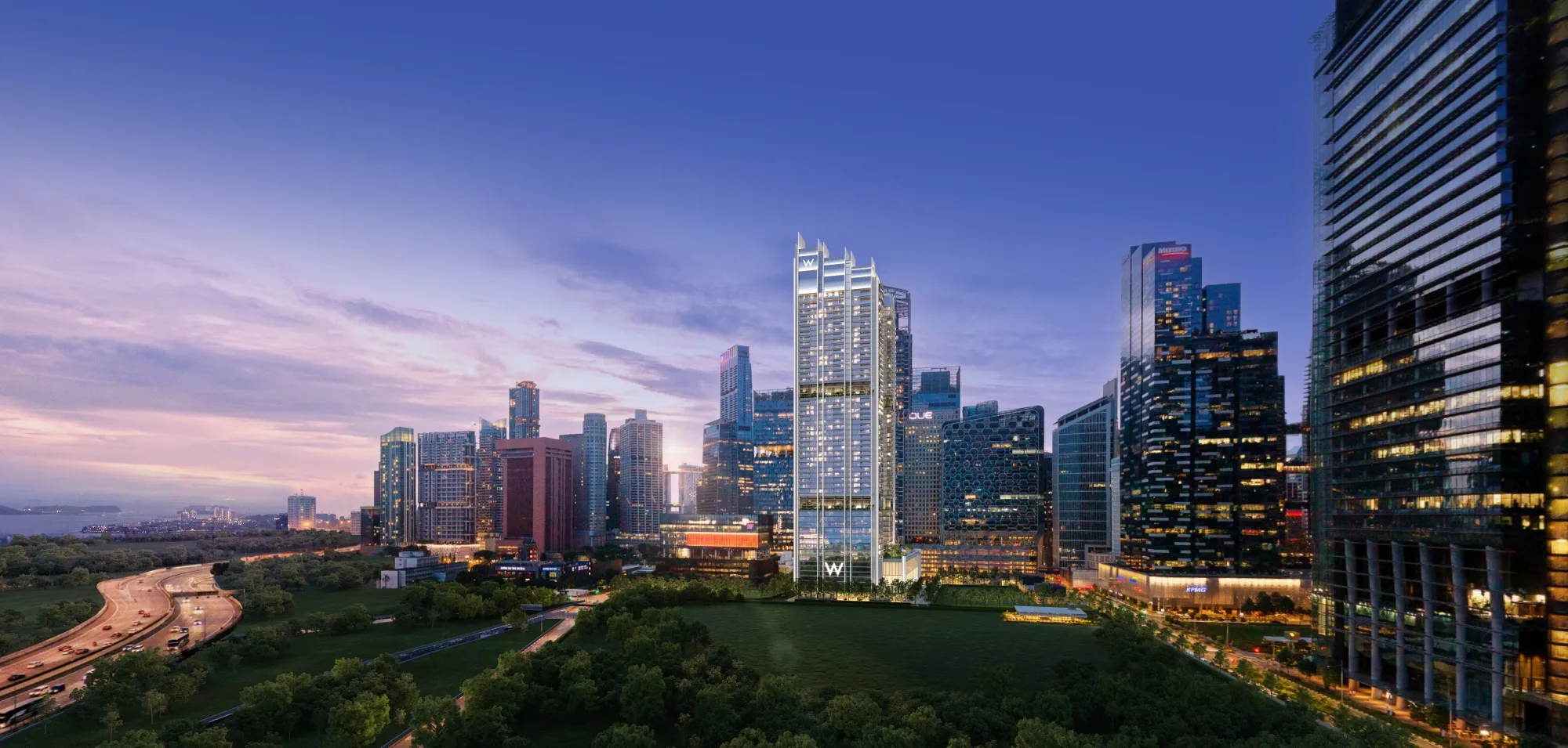An artist impression of the W Residences Marina View.