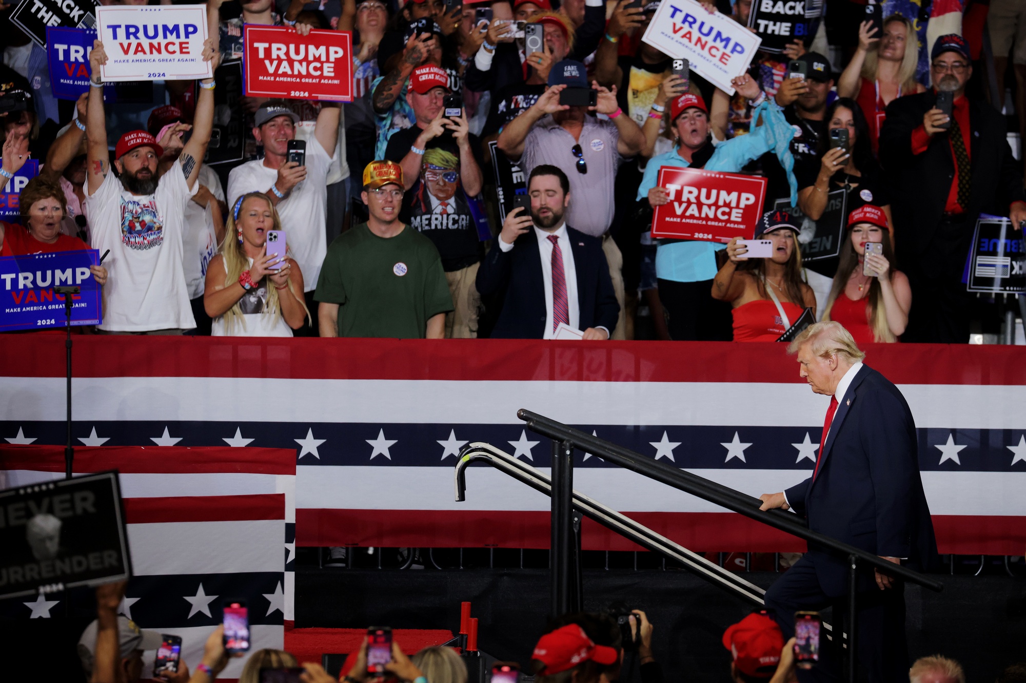 Donald Trump Campaigns In North Carolina