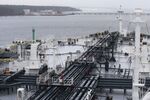 The Mendeleev Prospect oil tanker moored at the Primorsk Commercial Seaport.