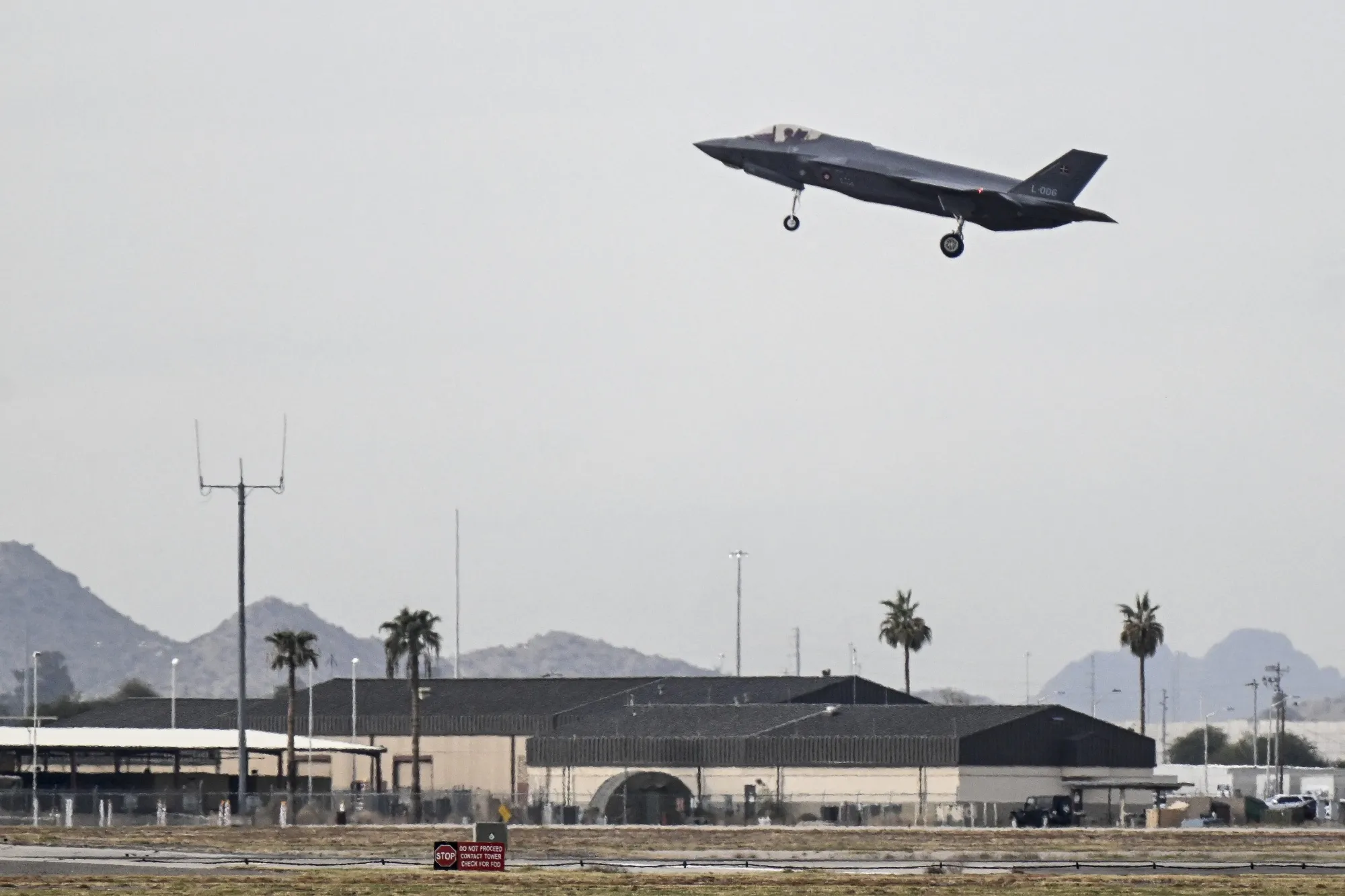 An F35 fighter aircraft at Luke Air Force Base in&nbsp;Maricopa County, Arizona.
