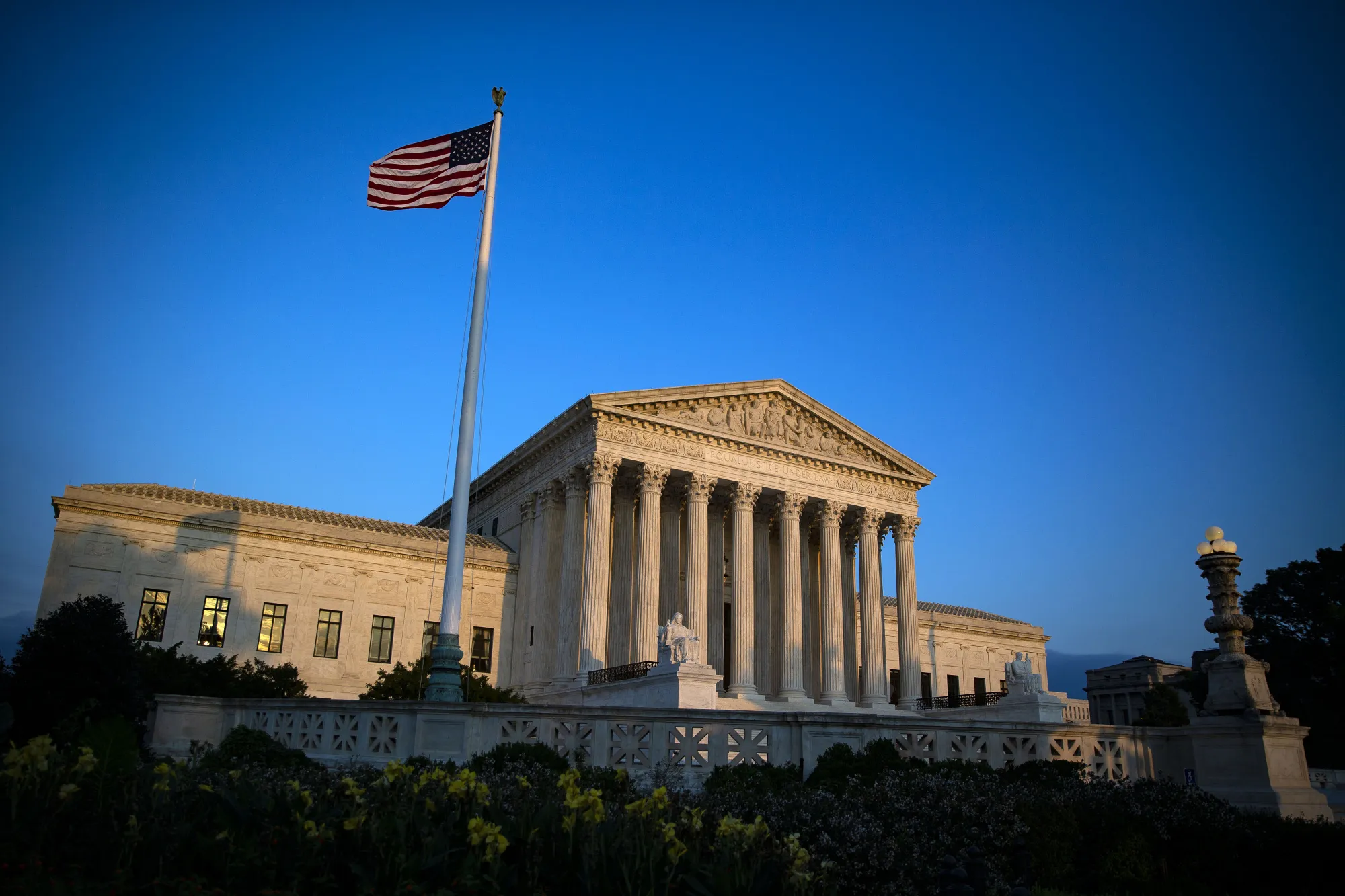 The U.S. Supreme Court building stands in Washington on Sept. 21, 2018.