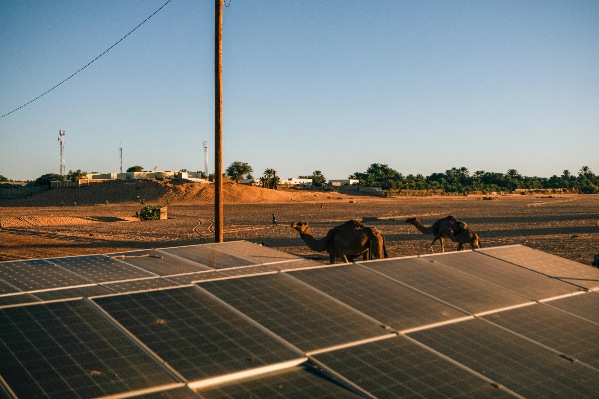Solar panels in&nbsp;Mauritania.