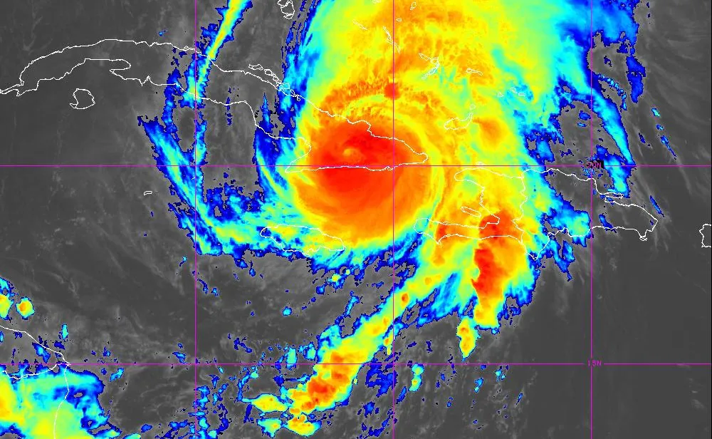 Hurricane Melissa in the Caribbean on Oct. 29. Source NOAA