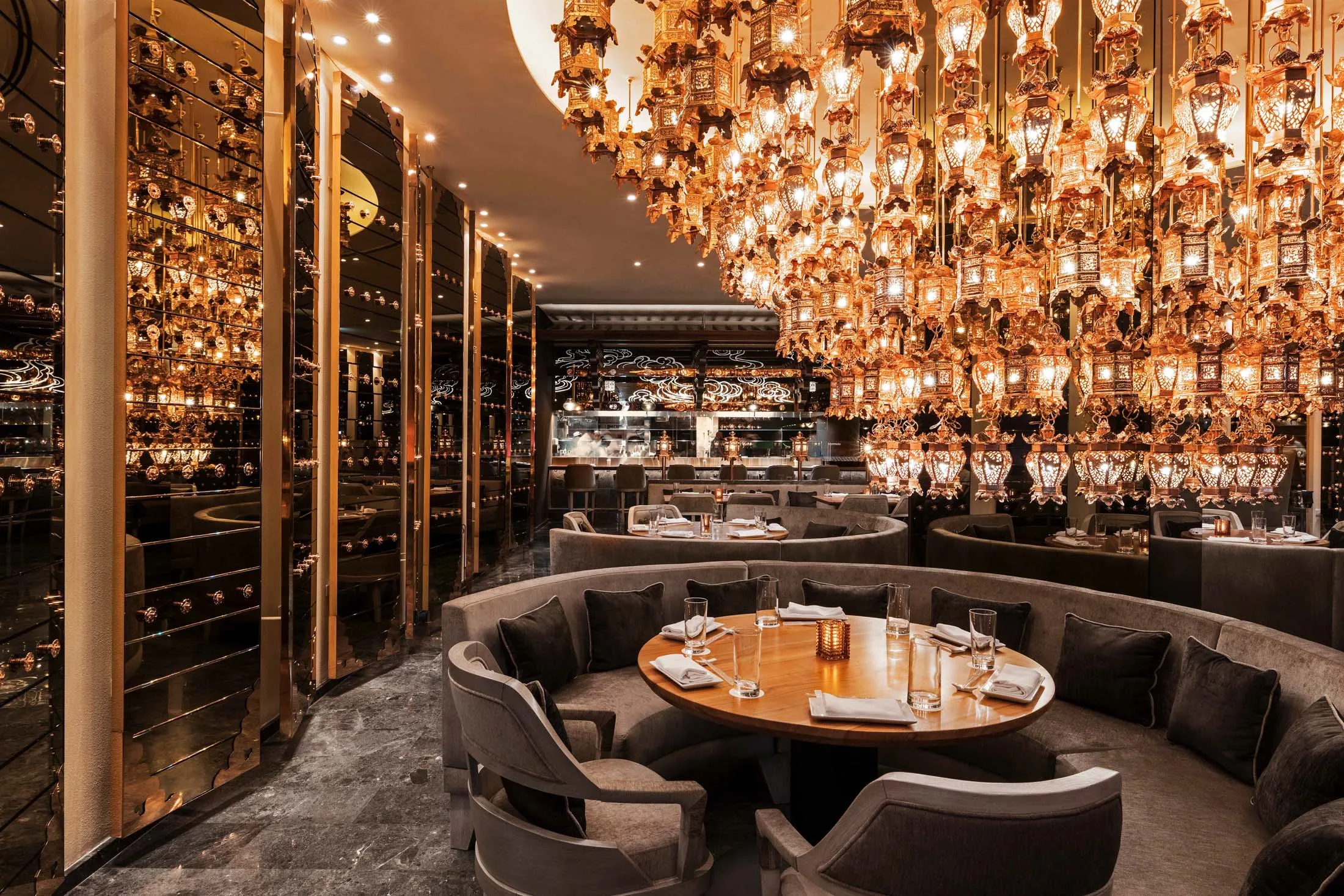 Morimoto at the Mondrian in Doha has excellent sushi and sake served in an opulent, gilded setting.