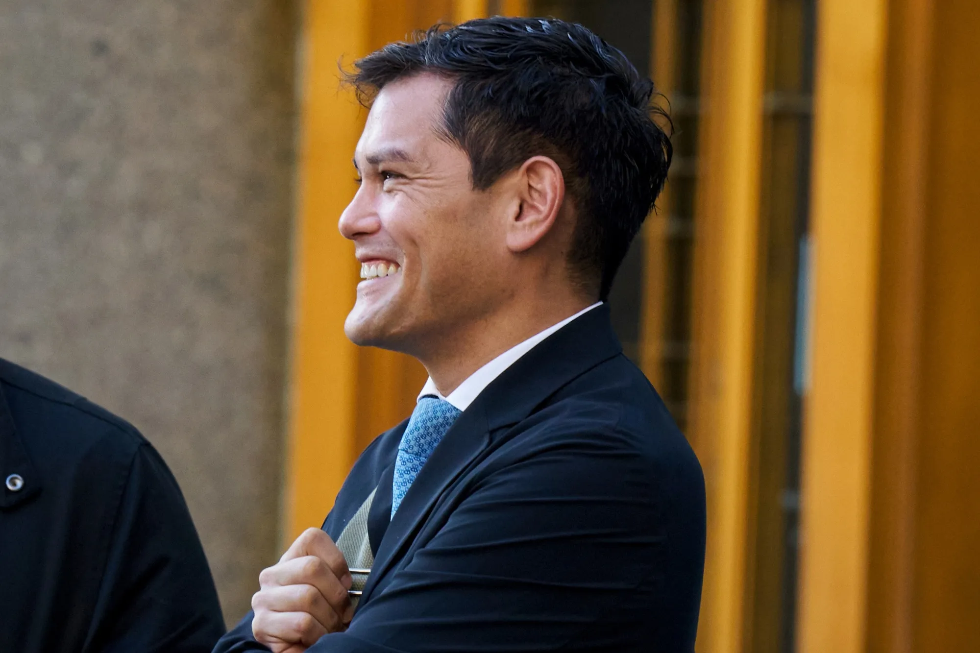 William Tomita, former head trader of Archegos Capital Management, arrives at federal court in New York on&nbsp;Oct. 21.