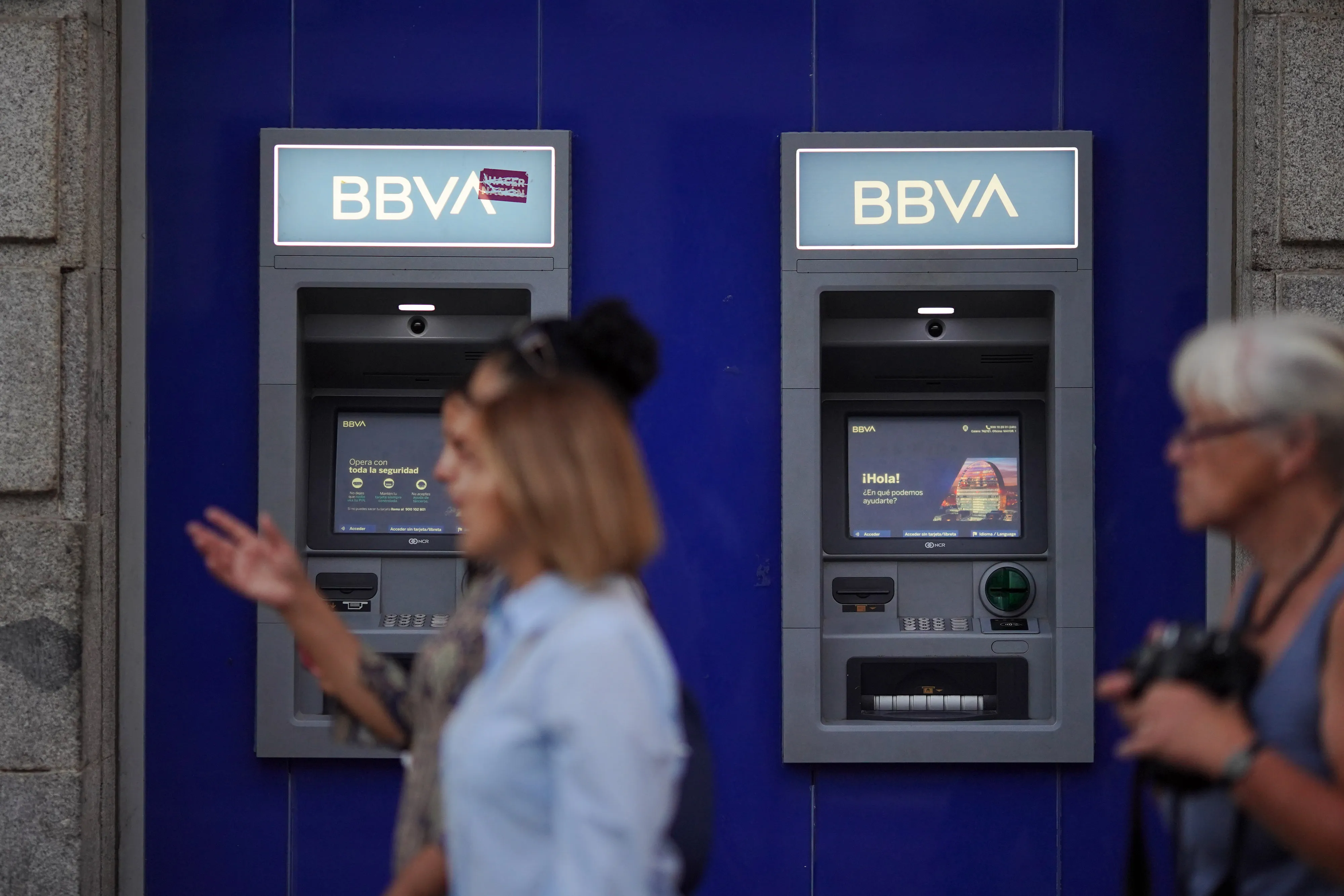 A BBVA bank branch in Madrid, Spain.