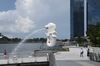 The Merlion Statue stands in a near-empty Merlion Park in Singapore on Monday, July 6, 2020. Prime Minister Lee Hsien Loong vowed to hand over Singapore “intact” and in “good working order” to the next generation of leaders, predicting the coronavirus crisis will “weigh heavily” on the nation’s economy for at least a year.