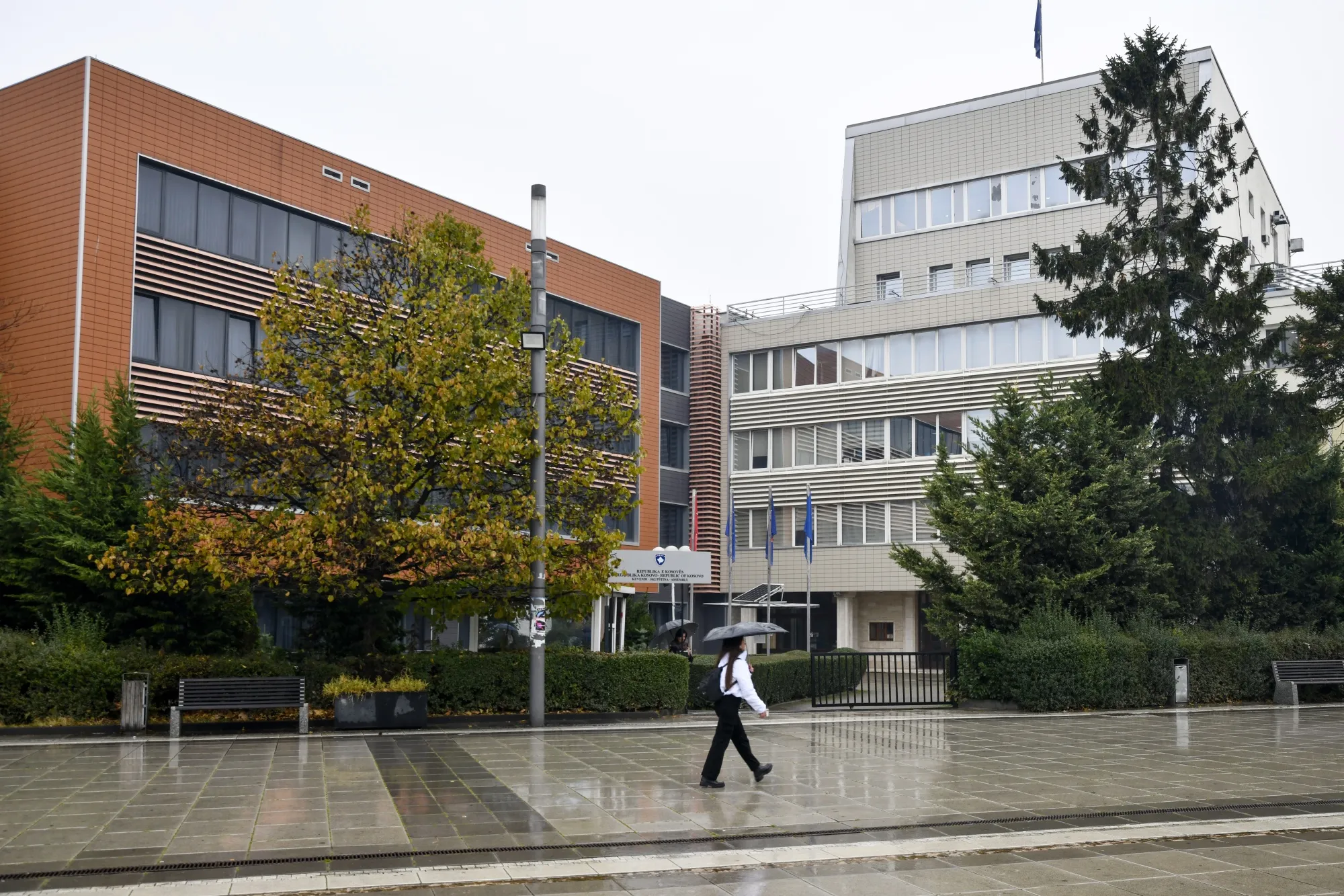 The Assembly of the Republic of Kosovo building in Pristrina.